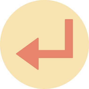 ok yönü simgeyi düz biçimde taşı