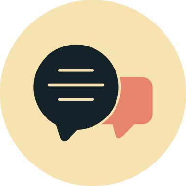 baloncuk sohbet ileti simgesi düz biçimli