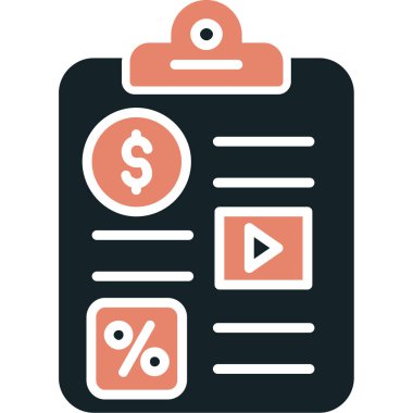 Düz vektör simgesi pazarlanıyor.