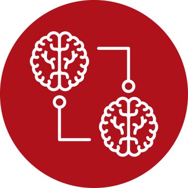 beyin ikonu vektör illüstrasyonu