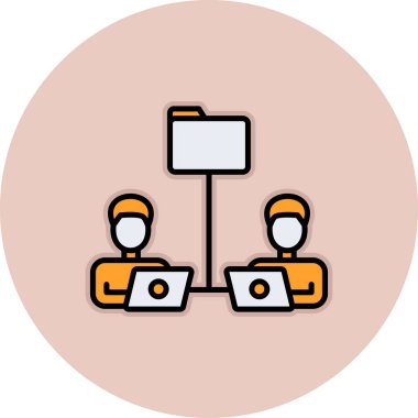 İş simgesinin vektör illüstrasyonu