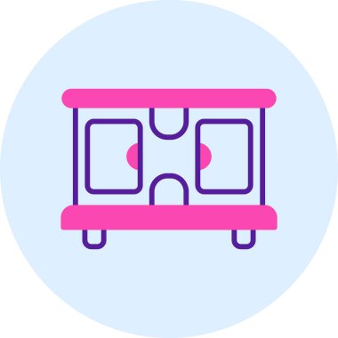 Otobüs. Web simgesi basit illüstrasyon