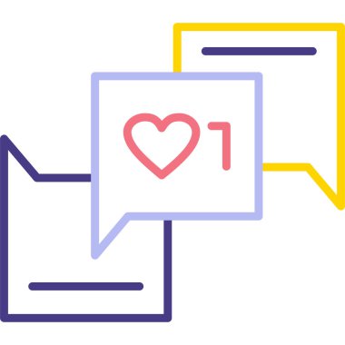 Kalp ikonu vektör illüstrasyonu