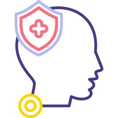 Asma kilit simgesine sahip beyin, satır biçimi