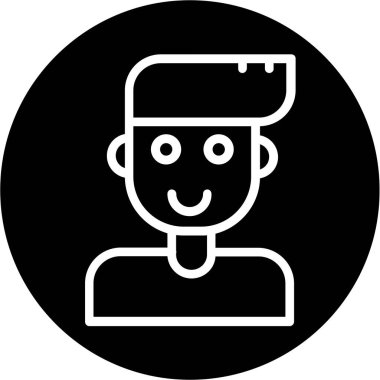 İnsan simgesi, avatar simgesinin vektör illüstrasyonu