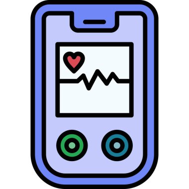 telefon nabız oranı renk tasarım vektörü