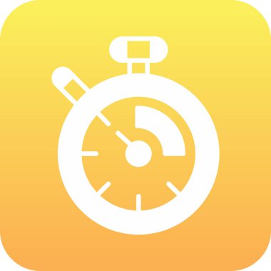 Kronometre web simgesi, basit vektör illüstrasyonu