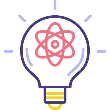 atom. Web simgesi basit illüstrasyon