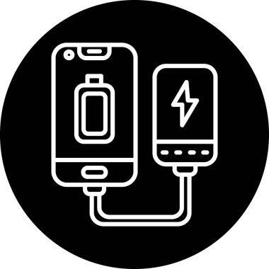 Cep telefonu simgesinin vektör illüstrasyonu