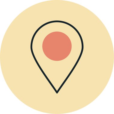 konum haritası simgesi düz biçimli