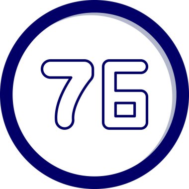 7 numaralı vektör simgesi