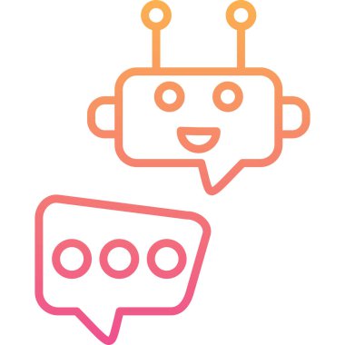 Robot simgesinin vektör illüstrasyonu