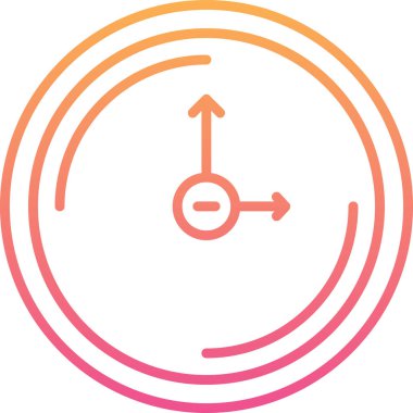 Modern saat simgesinin vektör illüstrasyonu