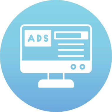 Reklam reklam simgesi düz stil