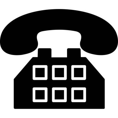 telefon vektörü glyph düz tasarım simgesi