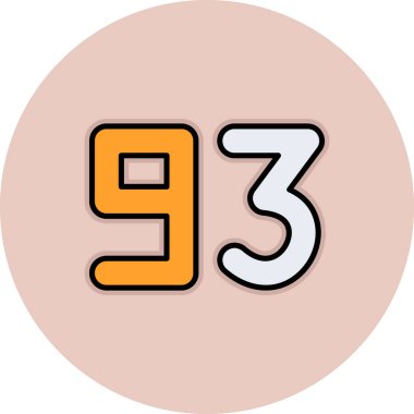 9 numaralı simgenin vektör illüstrasyonu