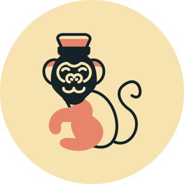 maymun matarası ve yılan vektörü çizimi