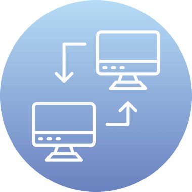 Bilgisayar. Web simgesi basit illüstrasyon