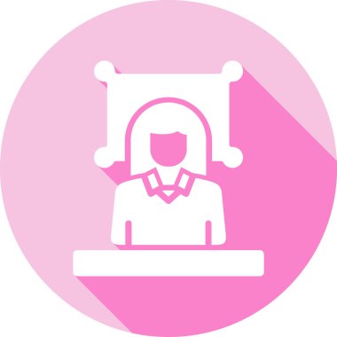 Bir kadın simgesinin vektör illüstrasyonu