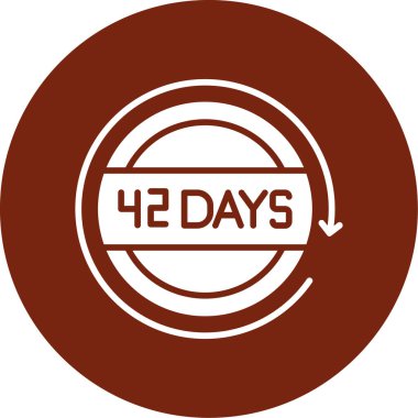 Beyaz arka planda 4 gün mühür. vektör illüstrasyonu.