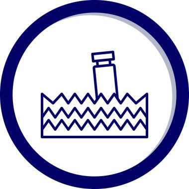 Bir su simgesinin vektör illüstrasyonu