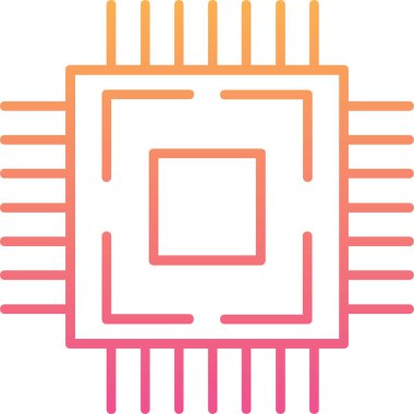 Çip simgesi vektör illüstrasyonu