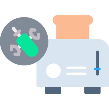 araba tamir servisi simgesi, vektör illüstrasyonu