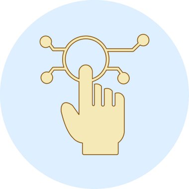 Bir fareyi tutan elin vektör çizimi