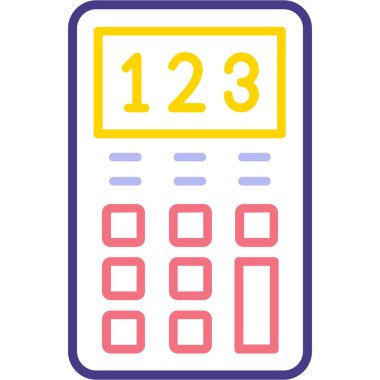 hesap makinesi simgesi vektör illüstrasyonu