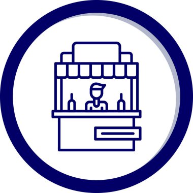 Dükkan. Web simgesi basit illüstrasyon