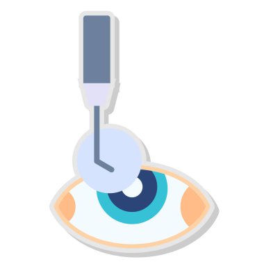 Göz simgesi. göz vektör simgelerinin çizgi film çizimi