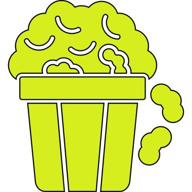 Patlamış mısır. Web simgesi basit tasarım