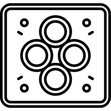 Kumarhane çipleri simgesi, taslak biçimi