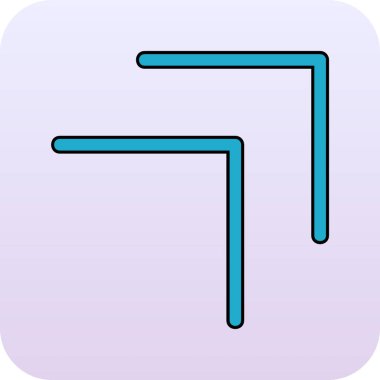 Bir çizgi filmin tek harf simgesinin vektör çizimi