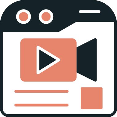 video simgesi vektör illüstrasyonu