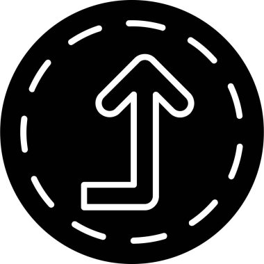 Bir ok simgesinin vektör illüstrasyonu