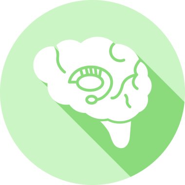 Beyin. Web simgesi basit illüstrasyon