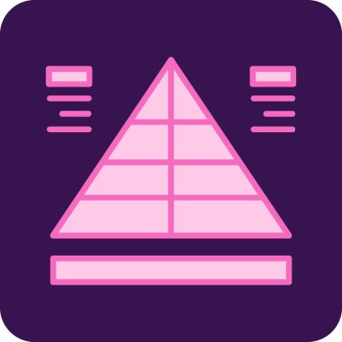 Mor ve pembe bir ikonun vektör çizimi