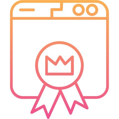 Rozet. Web simgesi basit illüstrasyon