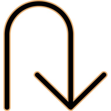 Geri ince çizgi vektör simge açmak