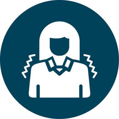 güzel kadın avatar çizgisi vektör simgesi