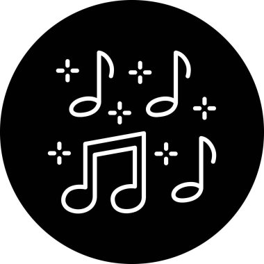müzik notası ikon vektör illüstrasyonu