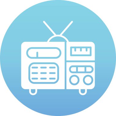 Televizyon. Web simgesi basit illüstrasyon