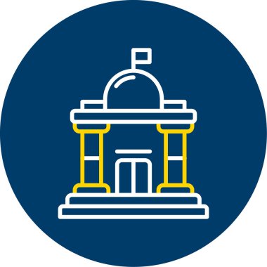 Otelde. Web simgesi basit illüstrasyon