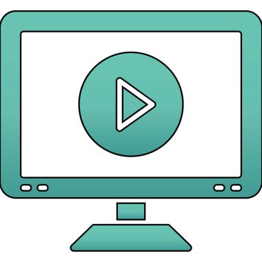 video simgesi, vektör illüstrasyonu