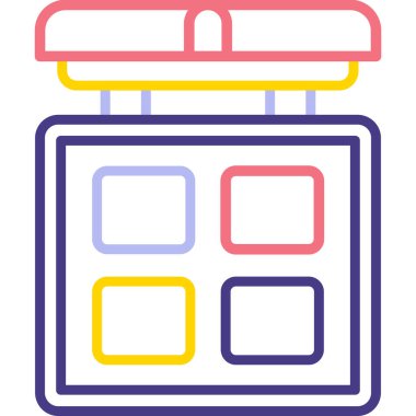 Bir okul simgesinin vektör illüstrasyonu