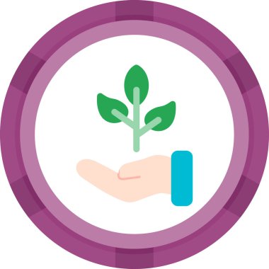 Bitki. Web simgesi basit illüstrasyon