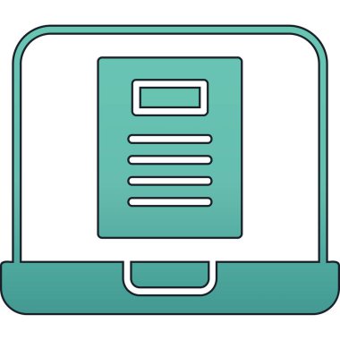 Mavi ve beyaz bir ikonun vektör illüstrasyonu