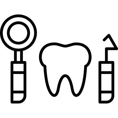 diş simgesi vektör illüstrasyonu