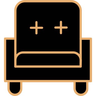 Koltuk. Web simgesi basit illüstrasyon